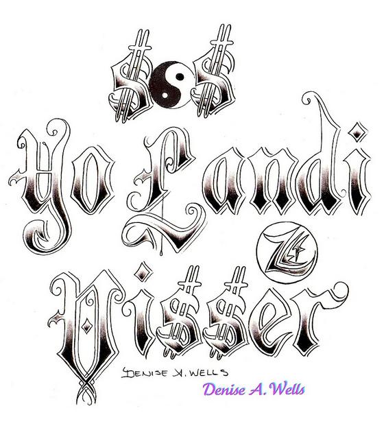 30 Colorful Tattoo Fonts by Denise A. Wells