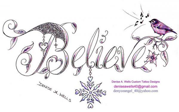 30 Colorful Tattoo Fonts by Denise A. Wells