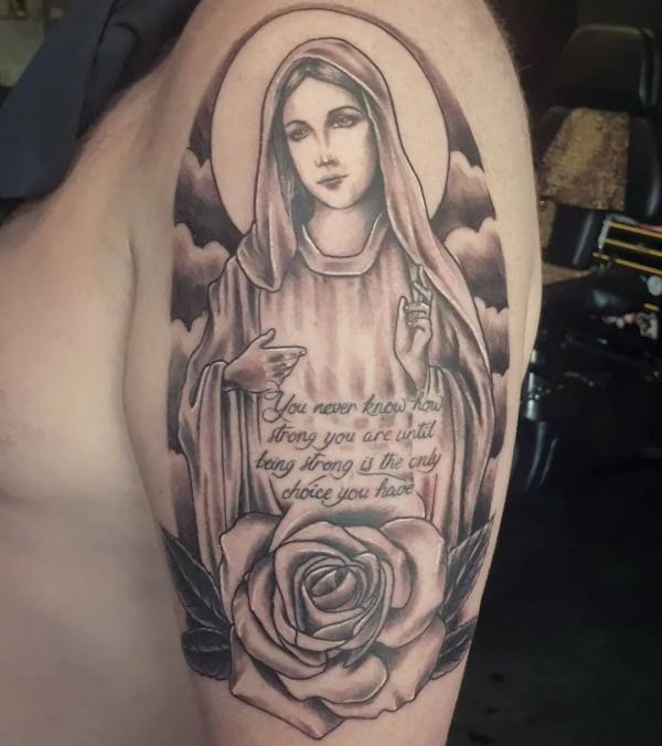 50 Virgin Mary Tattoos: Symbolism, Meaning and Designs