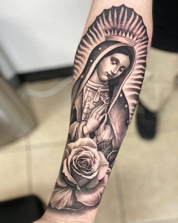 50 Virgin Mary Tattoos: Symbolism, Meaning and Designs