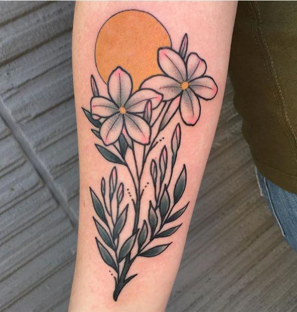 30 Blossoming Ideas: Enchanting Jasmine Tattoo Designs