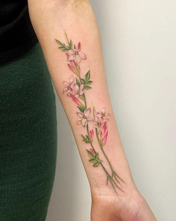 30 Blossoming Ideas: Enchanting Jasmine Tattoo Designs