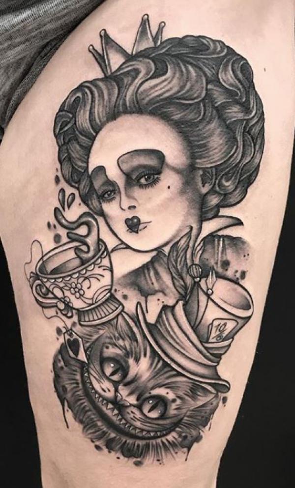 Cheshire Cat Tattoo Designs: A Journey into Wonderland