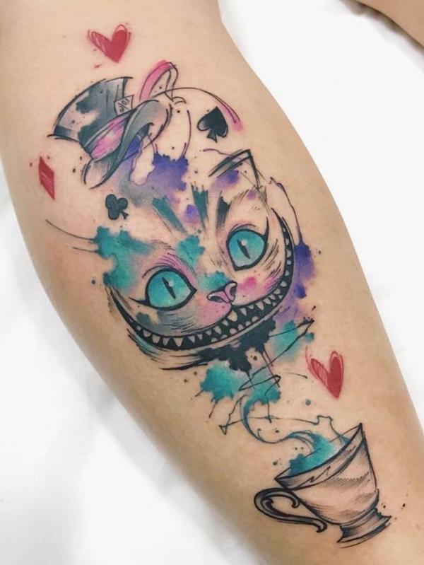 Cheshire Cat Tattoo Designs: A Journey into Wonderland