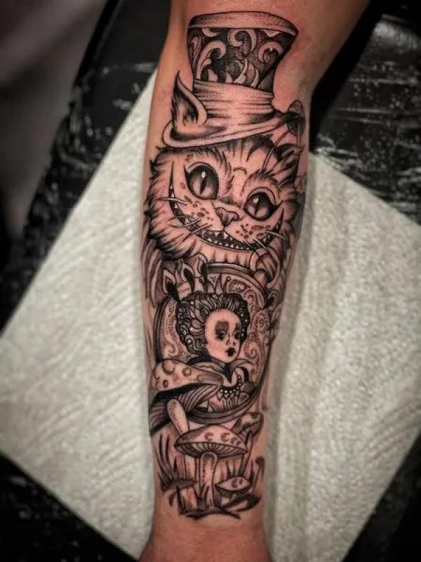 Cheshire Cat Tattoo Designs: A Journey into Wonderland