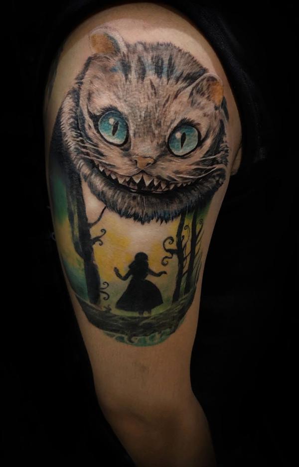 Cheshire Cat Tattoo Designs: A Journey into Wonderland