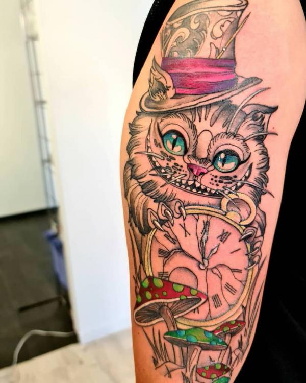 Cheshire Cat Tattoo Designs: A Journey into Wonderland