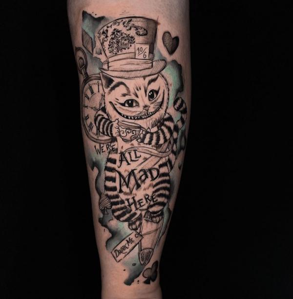 Cheshire Cat Tattoo Designs: A Journey into Wonderland