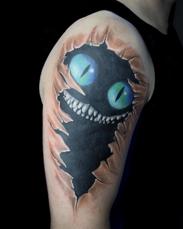 Cheshire Cat Tattoo Designs: A Journey into Wonderland
