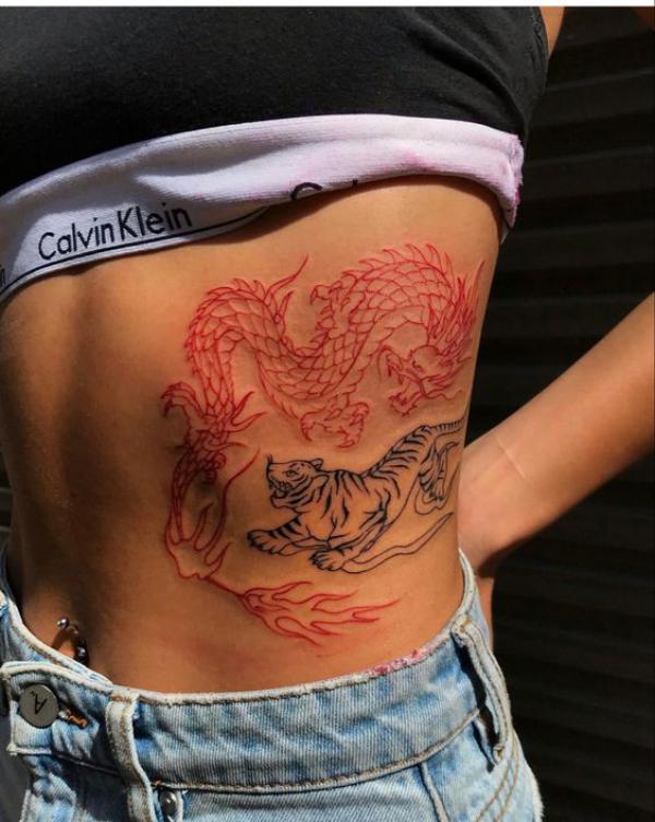 50 Red Dragon Tattoo Designs with Meaning