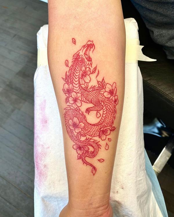 50 Red Dragon Tattoo Designs with Meaning