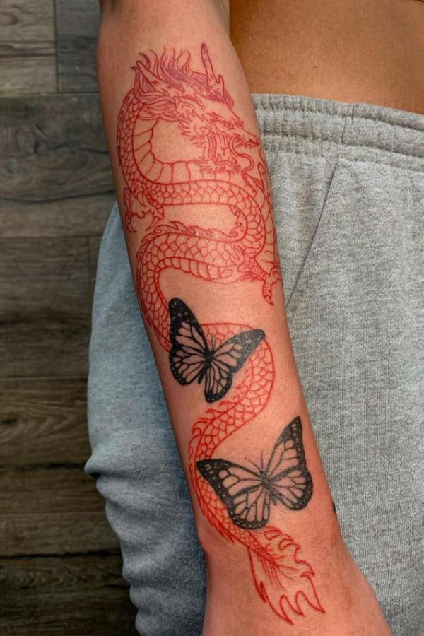 50 Red Dragon Tattoo Designs with Meaning