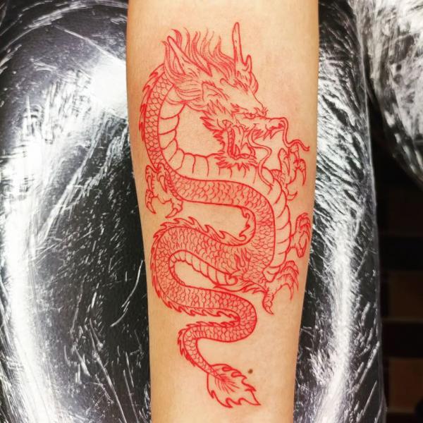 50 Red Dragon Tattoo Designs with Meaning