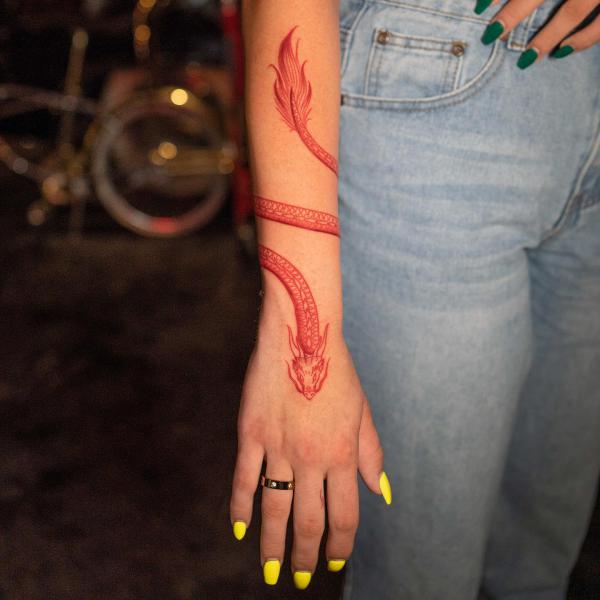 50 Red Dragon Tattoo Designs with Meaning
