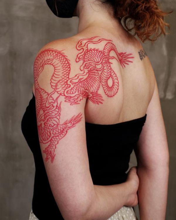 50 Red Dragon Tattoo Designs with Meaning