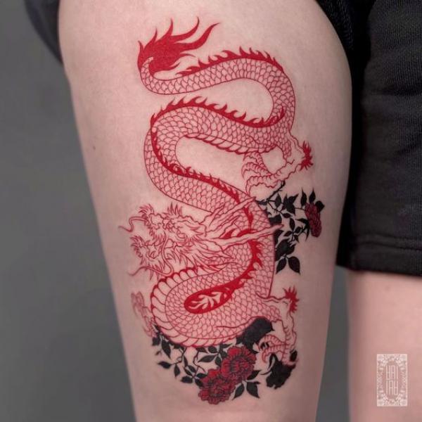 50 Red Dragon Tattoo Designs with Meaning