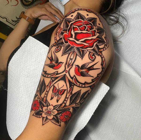 40 Rose and Butterfly Tattoo Designs with Meaning