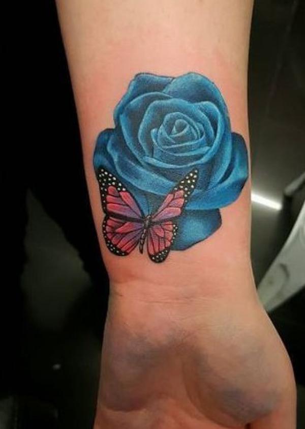 40 Rose and Butterfly Tattoo Designs with Meaning