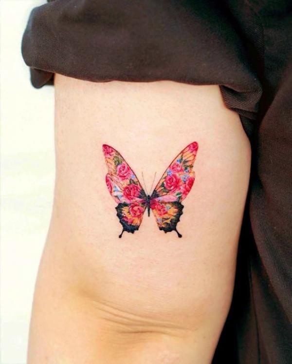 40 Rose and Butterfly Tattoo Designs with Meaning