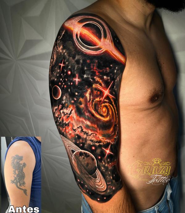 70 Galaxy Tattoo Designs with Meaning