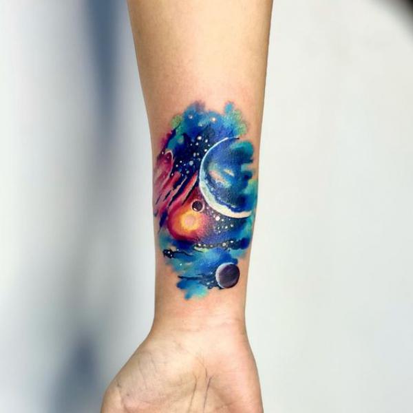 70 Galaxy Tattoo Designs with Meaning
