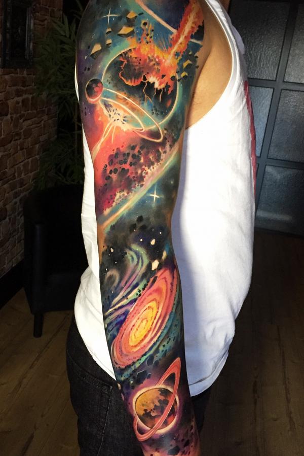 70 Galaxy Tattoo Designs with Meaning