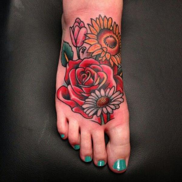 20 Beautiful Sunflower and Rose Tattoo Designs