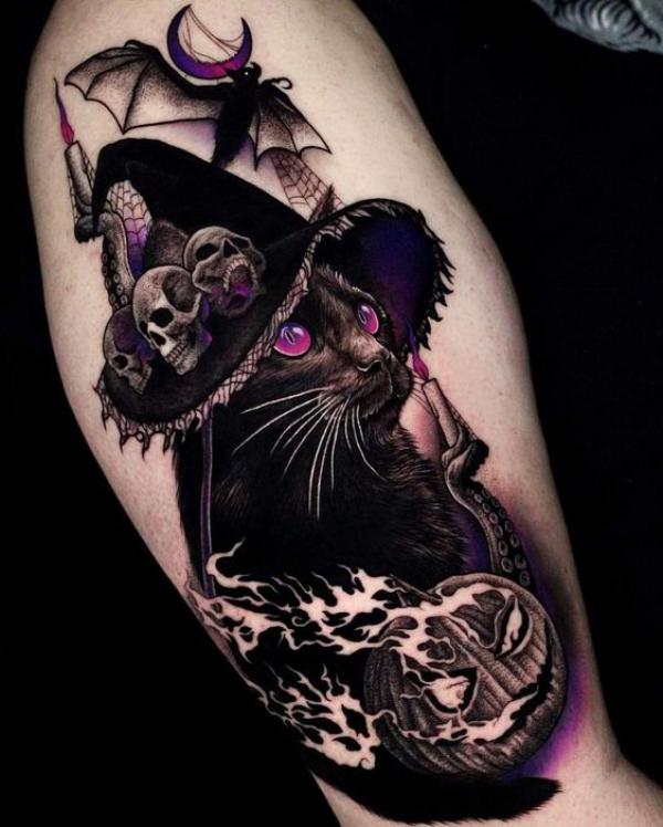 50 Inspiring Black Cat Tattoo Designs and Their Meanings