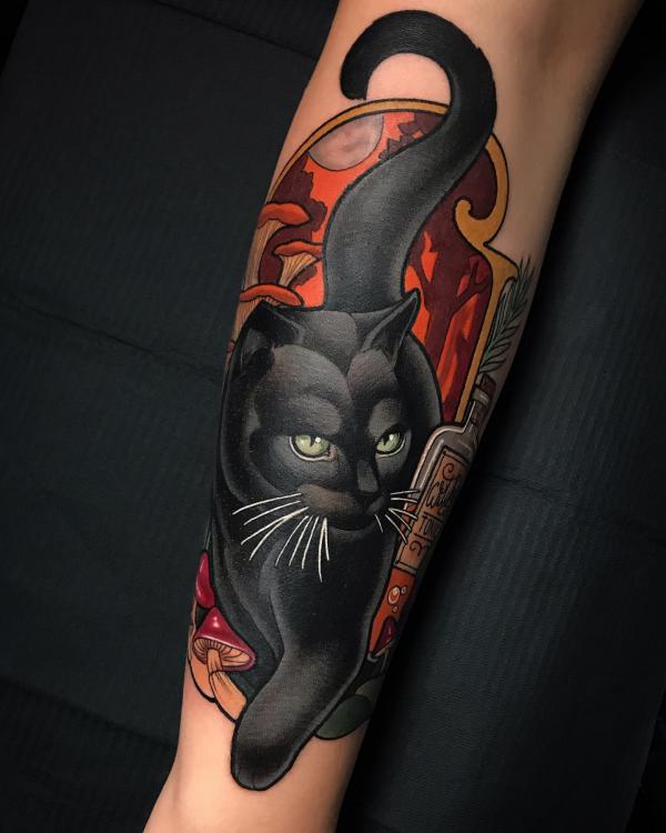 50 Inspiring Black Cat Tattoo Designs and Their Meanings