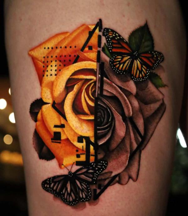 Yellow Rose Tattoo: A Burst of Sunshine on Your Skin