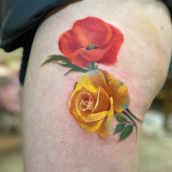 Yellow Rose Tattoo: A Burst of Sunshine on Your Skin