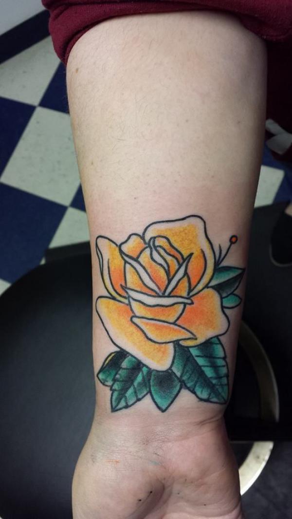 Yellow Rose Tattoo: A Burst of Sunshine on Your Skin