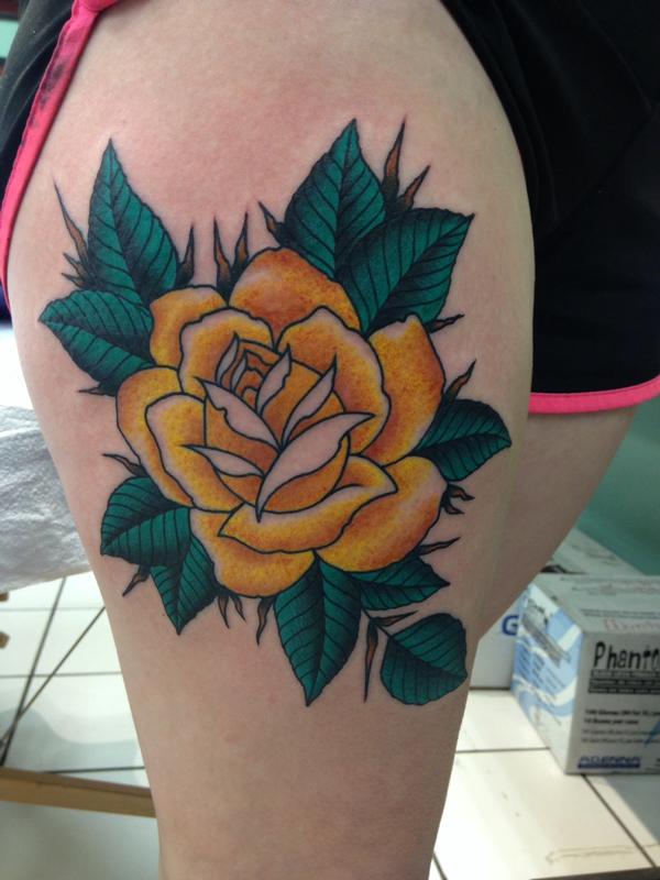 Yellow Rose Tattoo: A Burst of Sunshine on Your Skin