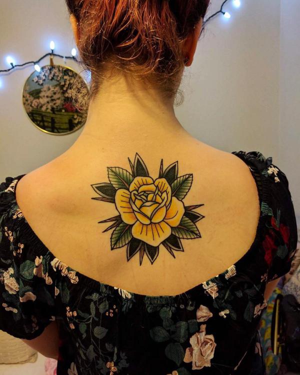Yellow Rose Tattoo: A Burst of Sunshine on Your Skin