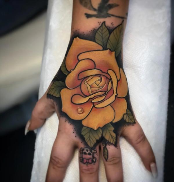 Yellow Rose Tattoo: A Burst of Sunshine on Your Skin