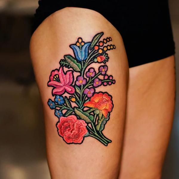 Embroidering Identity: The Allure of Patch Tattoos