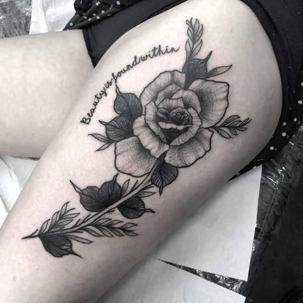 Rose with Stem Tattoo: the Beauty and Symbolism