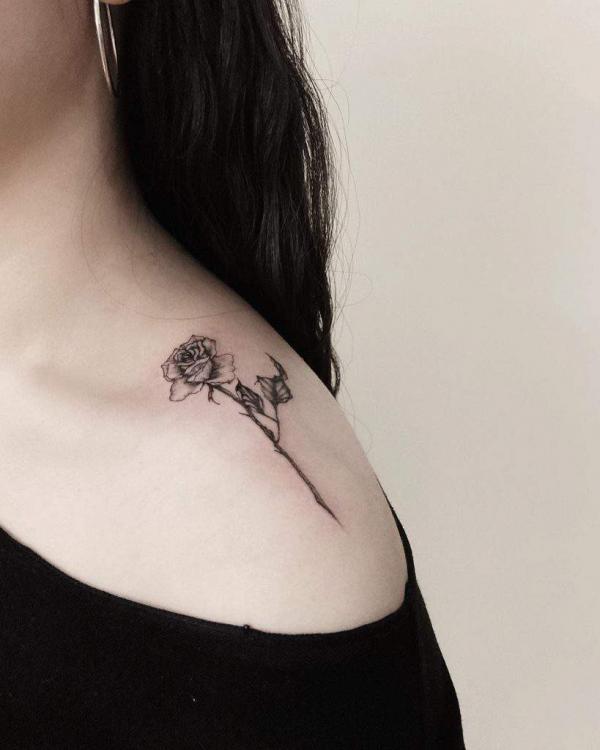Rose with Stem Tattoo: the Beauty and Symbolism