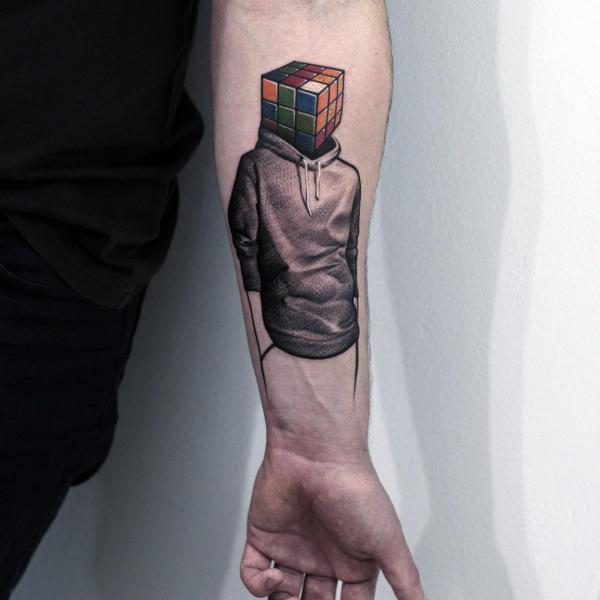 Rubik's Cube Tattoo: A Blend of Complexity and Creativity