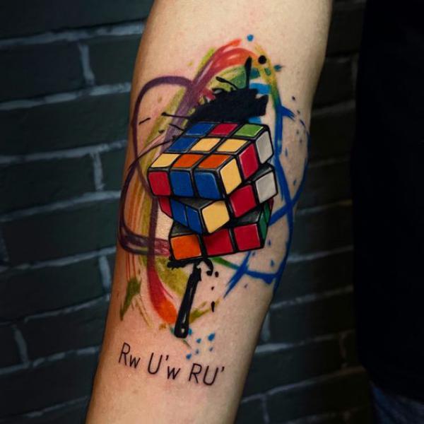 Rubik's Cube Tattoo: A Blend of Complexity and Creativity