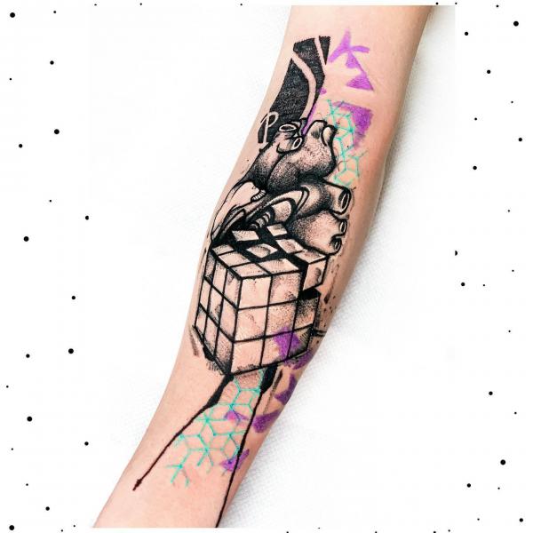 Rubik's Cube Tattoo: A Blend of Complexity and Creativity