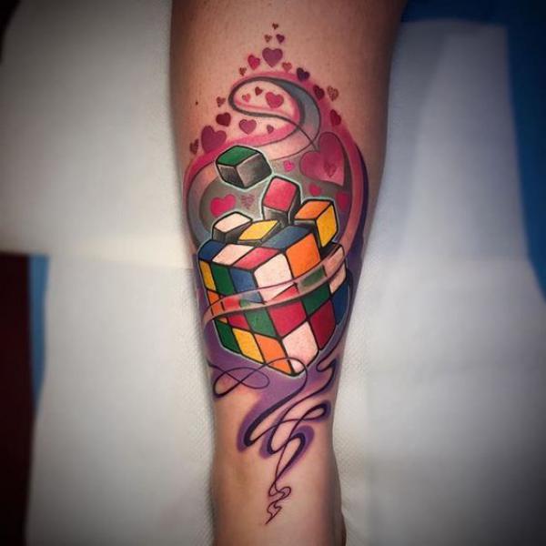 Rubik's Cube Tattoo: A Blend of Complexity and Creativity