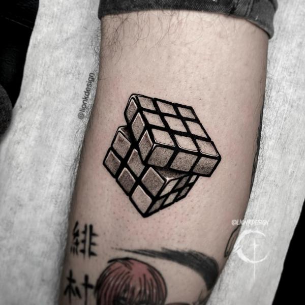 Rubik's Cube Tattoo: A Blend of Complexity and Creativity