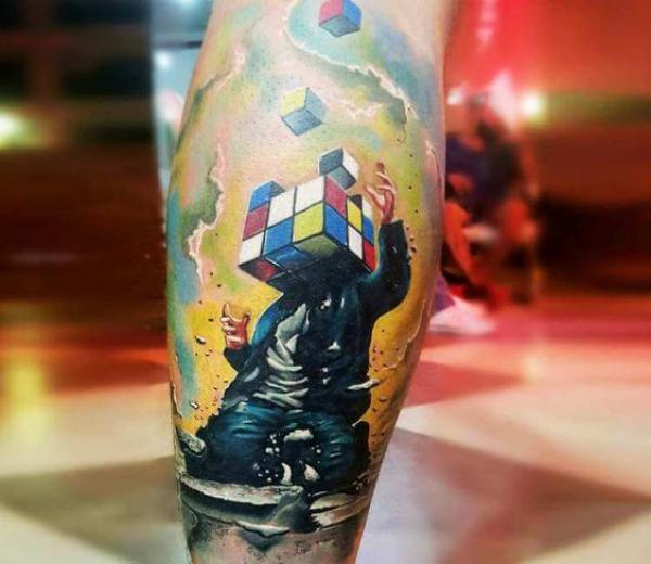 Rubik's Cube Tattoo: A Blend of Complexity and Creativity