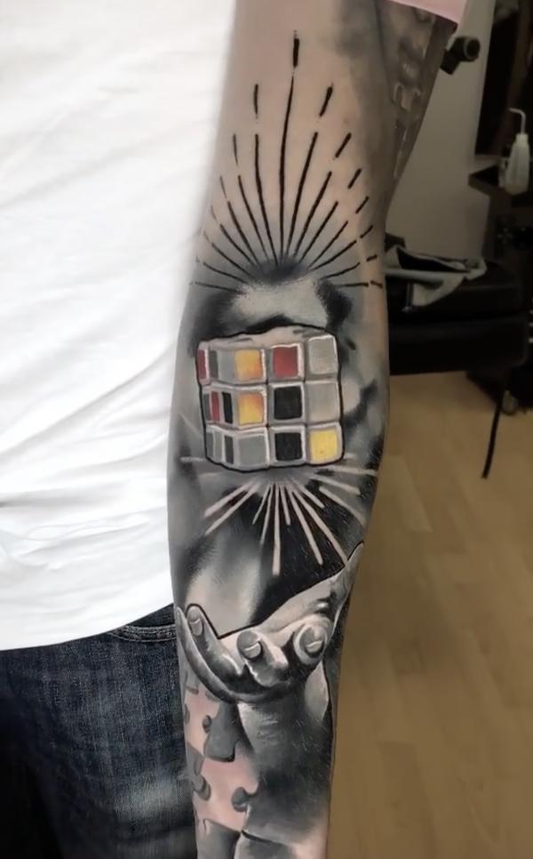 Rubik's Cube Tattoo: A Blend of Complexity and Creativity