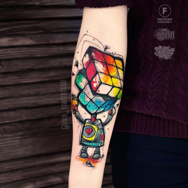 Rubik's Cube Tattoo: A Blend of Complexity and Creativity