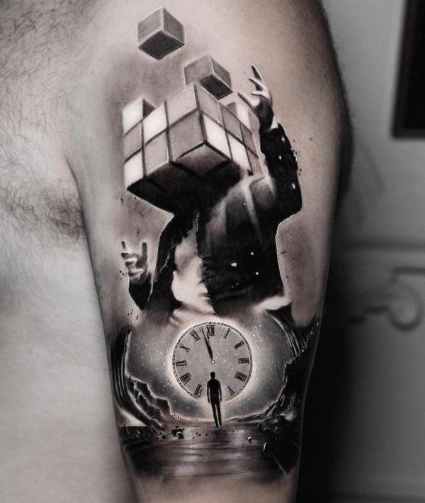 Rubik's Cube Tattoo: A Blend of Complexity and Creativity