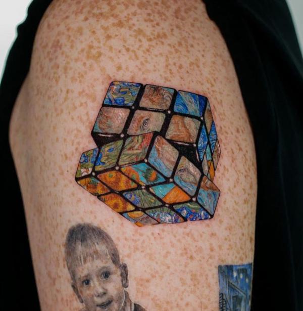 Rubik's Cube Tattoo: A Blend of Complexity and Creativity