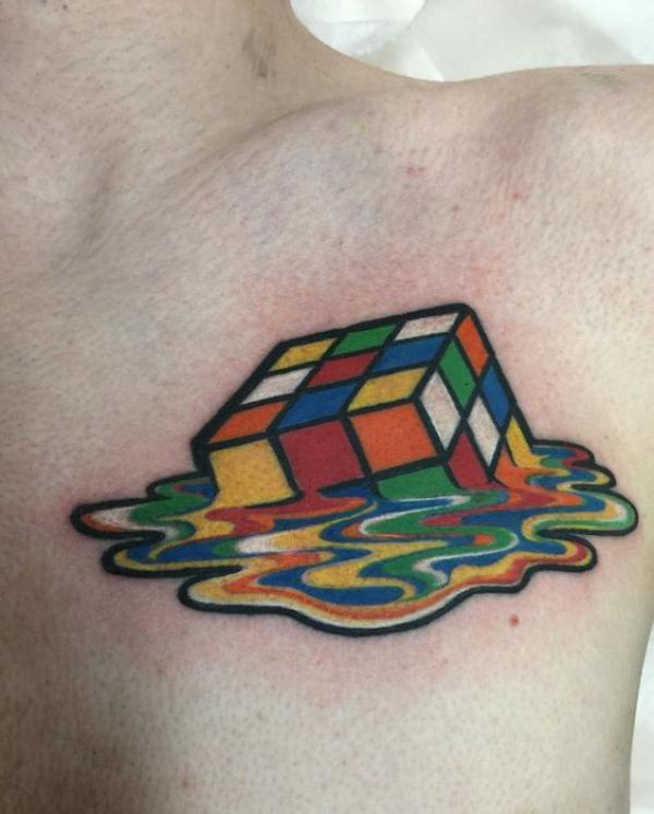Rubik's Cube Tattoo: A Blend of Complexity and Creativity