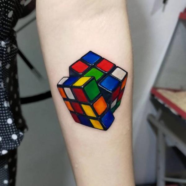 Rubik's Cube Tattoo: A Blend of Complexity and Creativity